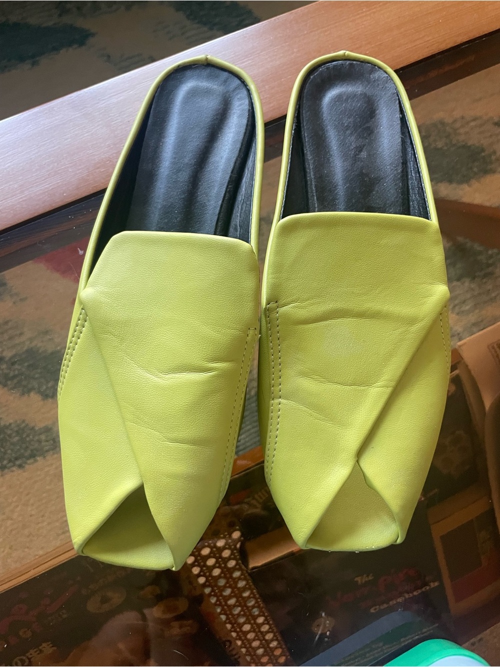 Lime Green Slip-On Women’s Mules